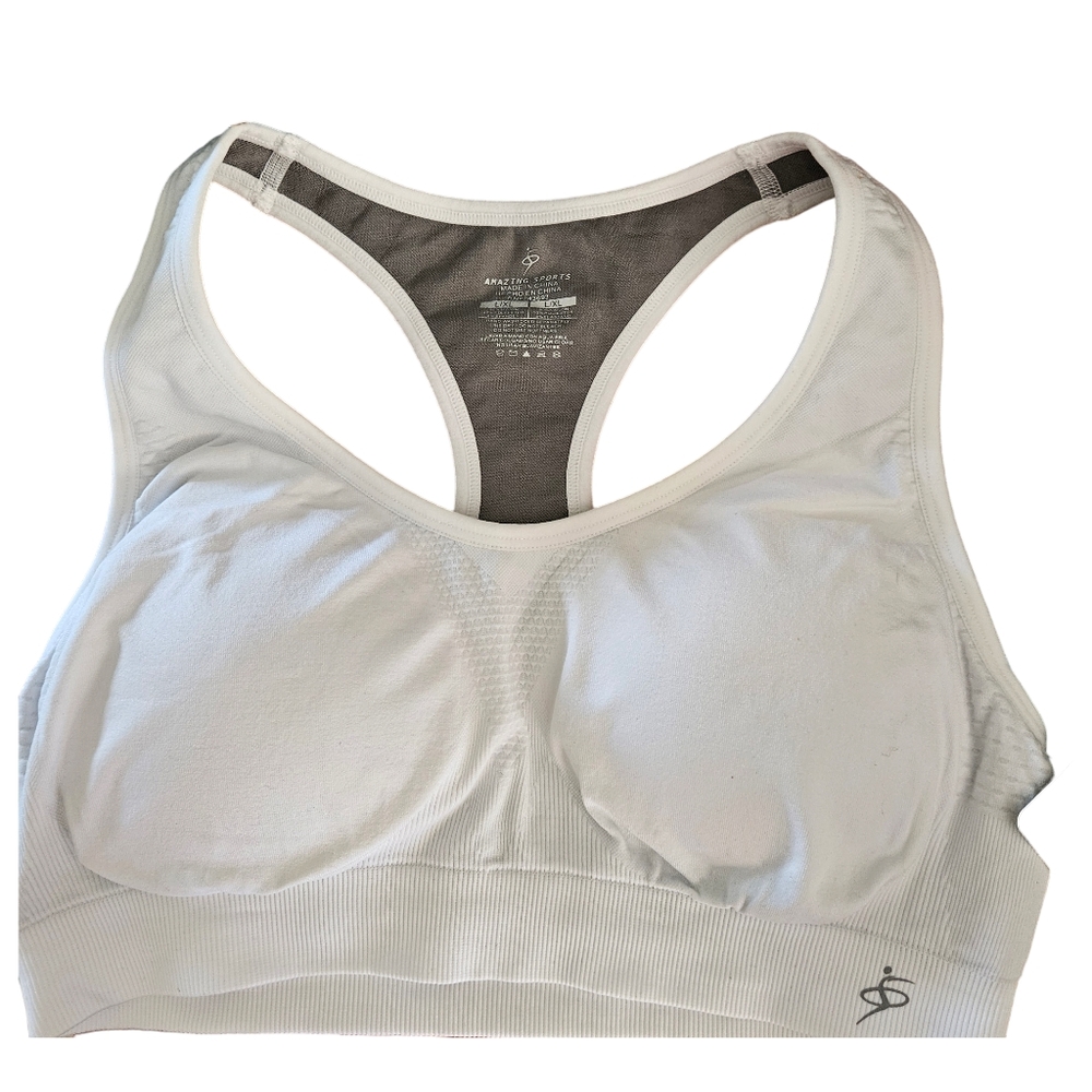 Amazing Sports Bra White